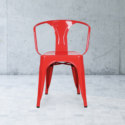 17'' H Metal Stacking Armchair