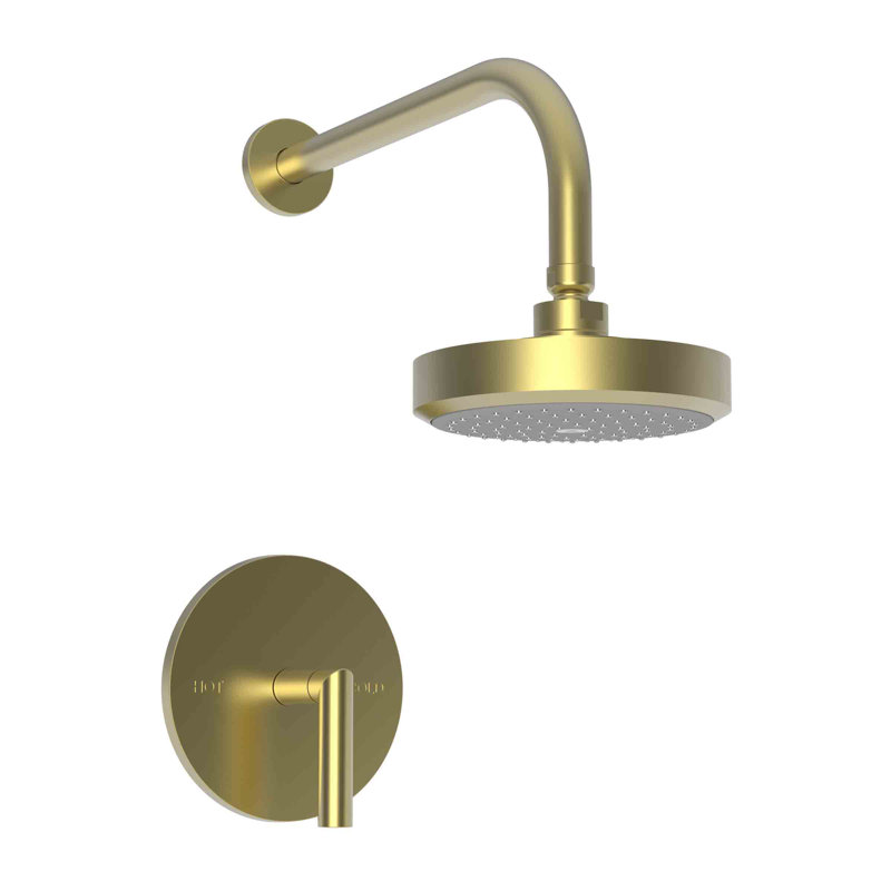 Pavani Balanced Pressure Shower Trim Set with Shower Head, Satin Brass - PVD