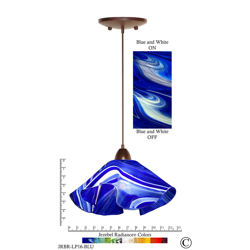 Luminaire suspendu Dale, Grand, Blanc, Vert écume de mer
