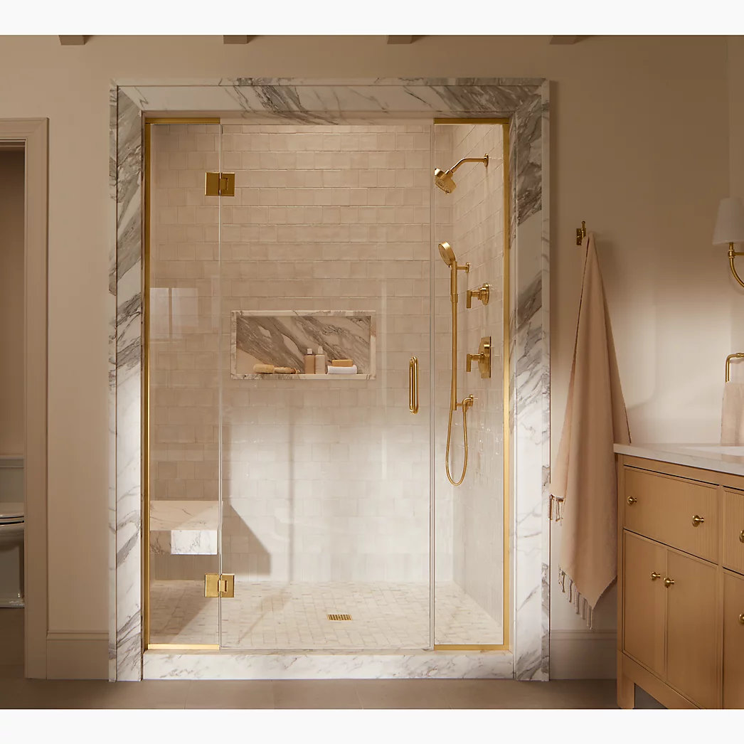Castia Transfer Valve Trim with Lever Handle, Vibrant Brushed Moderne Brass
