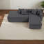Spacious No-assembly Sofas, Dark Grey Acacia Wood, Modern Style For Any Room