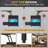 Themistocles Lift Top Wheel Coffee Table with Drawers RGB LED Lights Hidden Compartment-1890823149