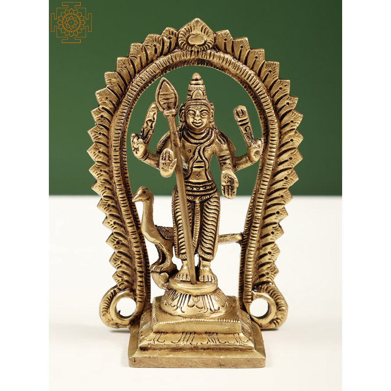 Petit kartikeya en laiton 5 po (Murugan)