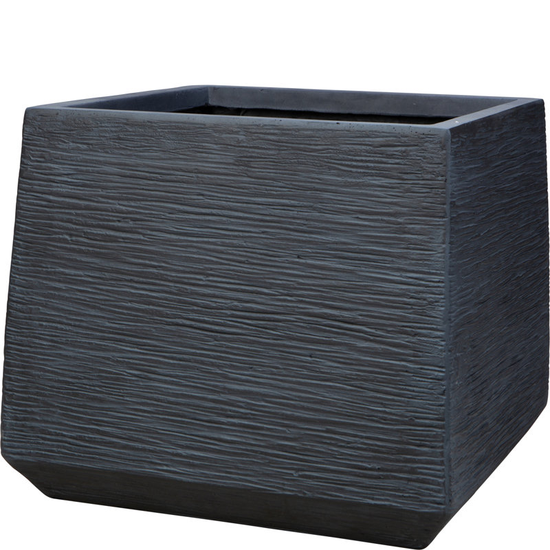 Pot Planter, 20" H x 24" W x 24" D, Gray