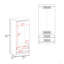 Armoire 2 tiroirs avec barre de suspension Wengue