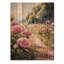 Hortensias dans une allée de campagne II - Art mural en bois d'hortensias - sur bois de pin naturel-112721590