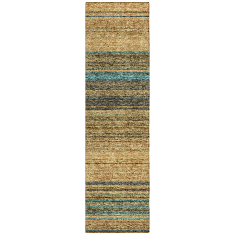Chayden Washable Striped Indoor / Outdoor Rug, Runner 2'3" x 7'6"