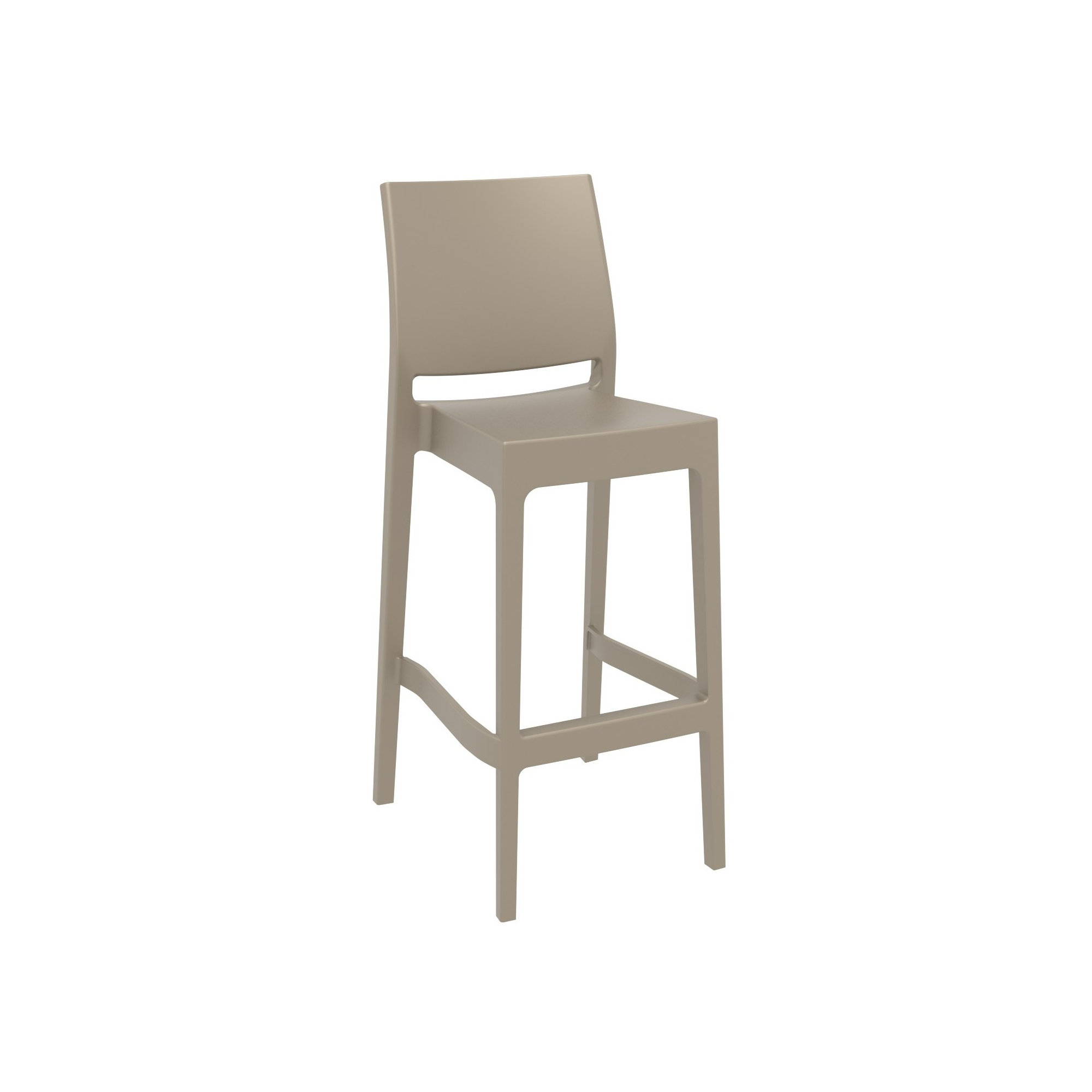 Adrienne Outdoor Bar Stool, Taupe, 29.5"