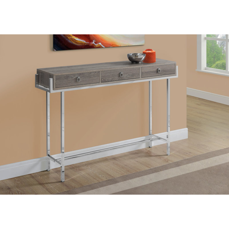 Accent Table, Console, Entryway, Narrow, Sofa, Living Room, Bedroom, Metal, Natural Wood