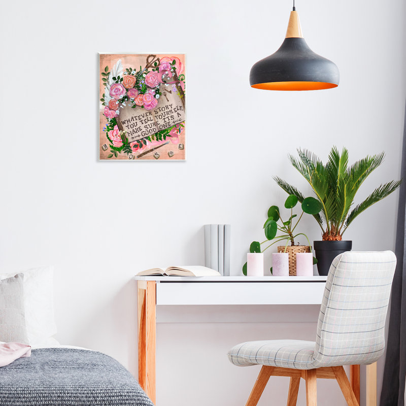 «Tell Yourself A Good Story», plaque murale, design par Glad You Here Co.