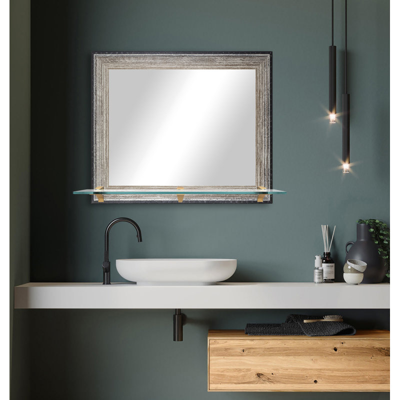 Miroir d'appoint Mowery, Brun brossé