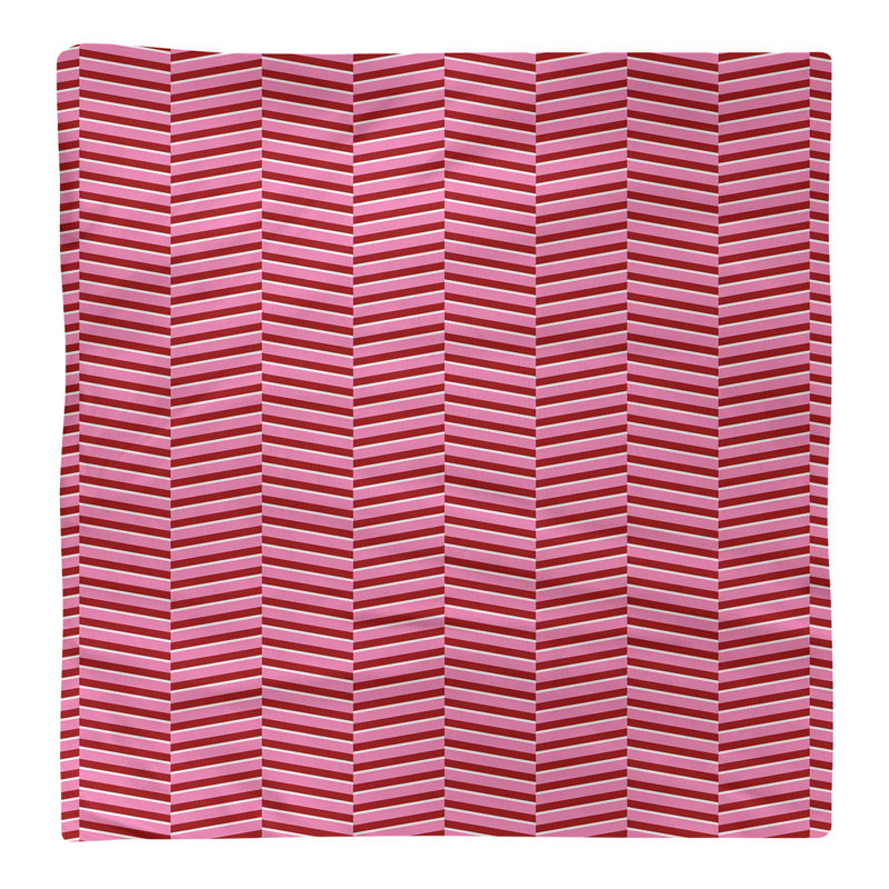 Serviette à rayures détachées hol, 22 po x 22 po, Rouge, Coton