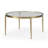 Stylish and Modern Addlie Nesting Fluted Glass Finished Metal Frame Round Coffee Table-452841962