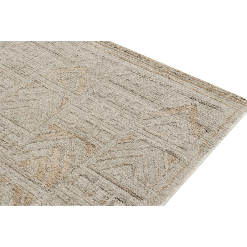 Scandinavian Wool Geometric Area Rug, Rectangle 9' x 12'
