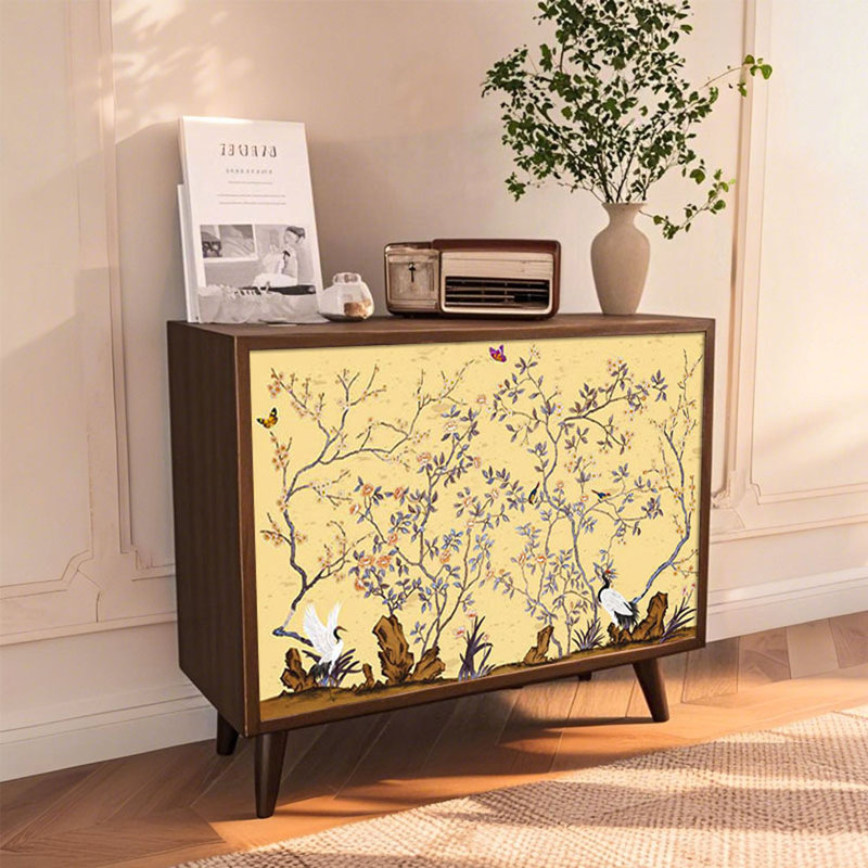 Spacious Walnut Accent Cabinet