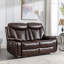 Ensemble de salon inclinable électrique en cuir synthétique 3 pièces avec causeuse et fauteuil inclinable-2113558882