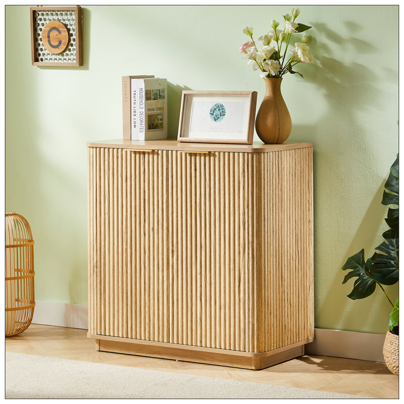 27.6"W 3 Drawers Chest of Drawers, Oak, 27.56" H x 27.56" W x 15.75" D
