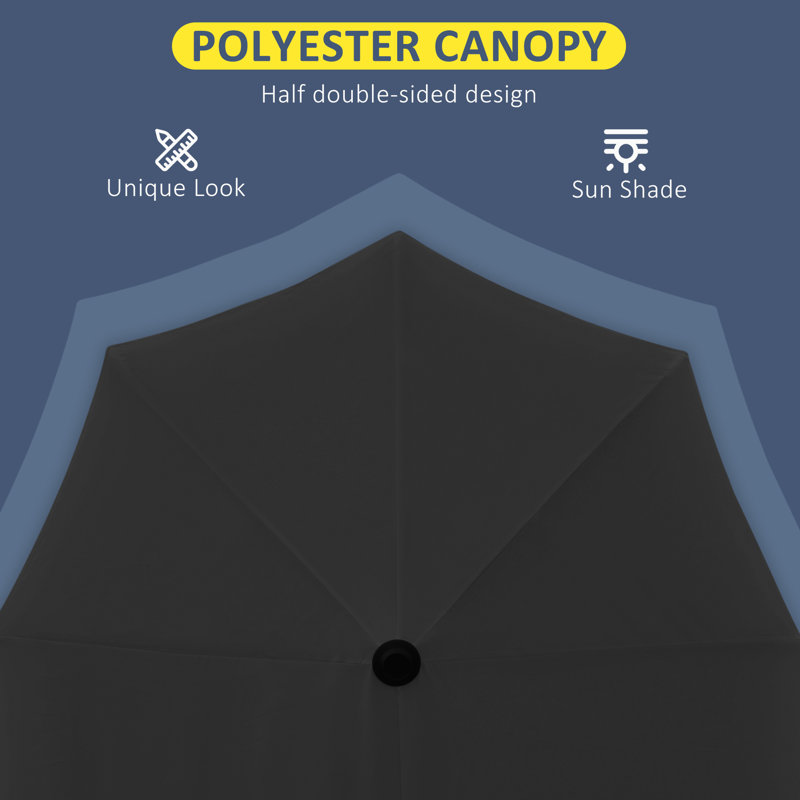 Ashmun 200cm Balcony Parasol, Black