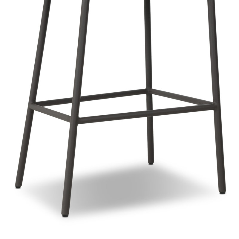 Porto Patio Bar Stool, 31.1", Black, Arashi Salt