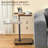 Adjustable Height Couch Tables That Slide Under Sofa, 360° Swivel Modern Tv Tray Table With Wheel, C Shaped End Table For Couch, C Table For Small Place, Perfect For Livingroom, Bedroom