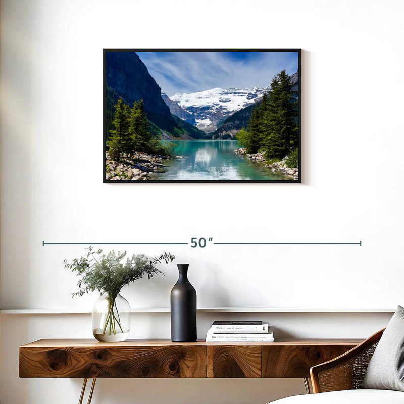 Splendide lac Louise, Cadre flottant noir, 31 po x 21 po