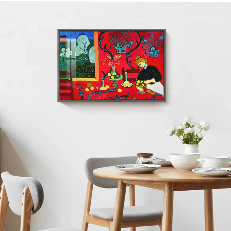 Matisse, reproduction d'art, Cadre noir, H 24 po x l 16 po x P 1,3 po