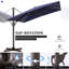 Parasol en porte-à-faux rectangulaire 11 'avec base lestée amovible-2029993620