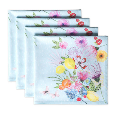 Cotton Floral Square Napkin