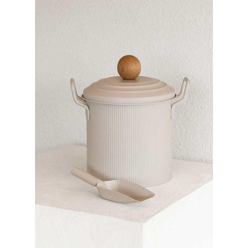 Durable Storage Box, 9.1 x 6.7 x 9.4 inches, Beige | 100% Galvanized Steel, Rust-Resistant | Ideal for Organizing Home & Office Supplies, Non-Microwave Safe, Non-Dishwasher Safe, Versatile & Stylish Design