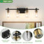 Éclairage pour meuble-lavabo avec abat-jour en verre transparent-765029942-743895085