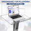 Clear Acrylic Lectern Podium with Robust Metal Base, 10mm Thick Perspex Top, Freestanding Presentation Stand for Church, Classroom, Wedding & Conference Events,108cm Tall
