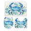 Tapis de salle de bain aquarelle crabe marine pour coin de terrasse bord de mer, 3 pièces-129413632-129413639