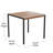 Agit Indoor/Outdoor Square Steel Framed Table with 4 Stackable Faux Teak Chairs-69347603-69347596