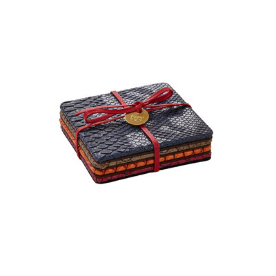Coasters with Kiyasa Cording, Set of 4
