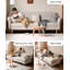 Canapé modulaire blanc imitation coton et lin