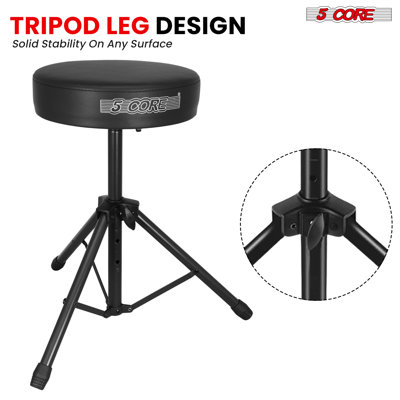 Tabouret de tambour confortable rembourré de mousse à mémoire de forme épaisse à 5 cœurs de 3 po, capacité de 330 lb réglable