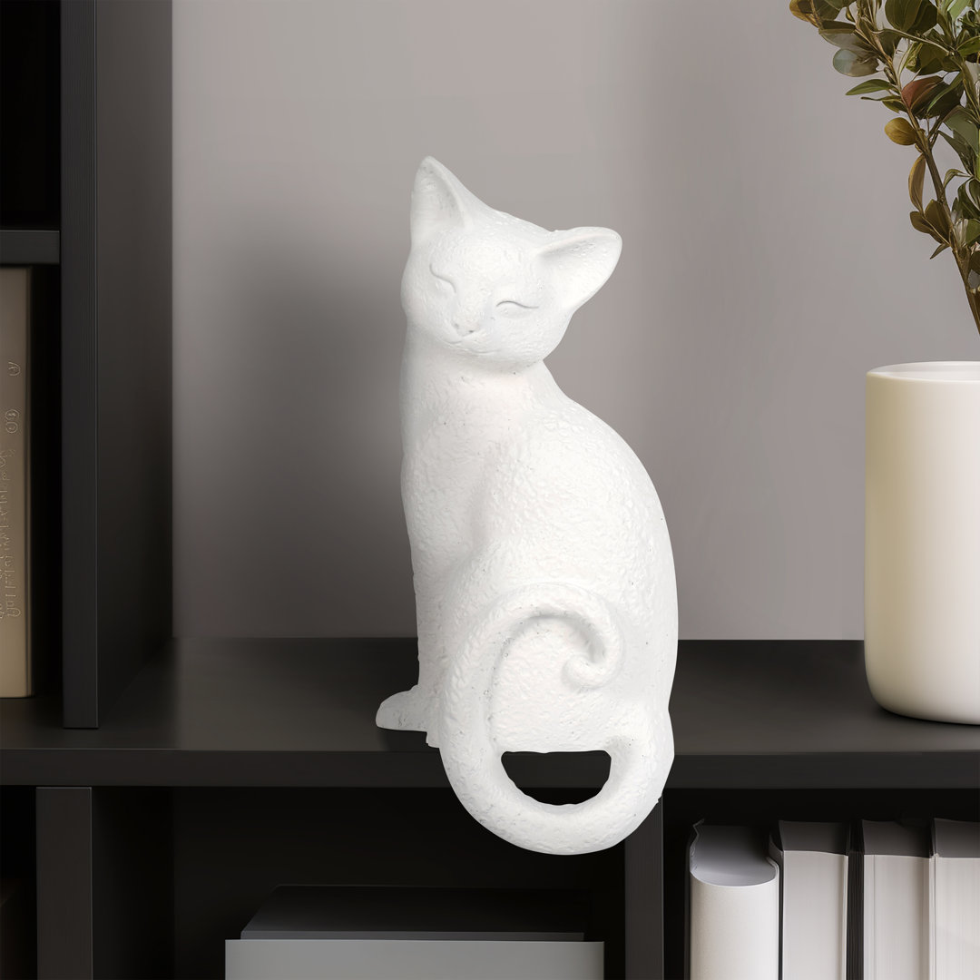 Leonora Kitty Figurines, White, Perfect for Decor Mercer41
