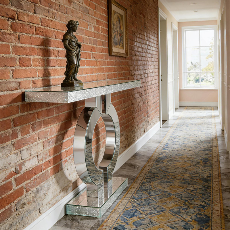 Miroir, table d'entrée, canapé, console, table de chevet