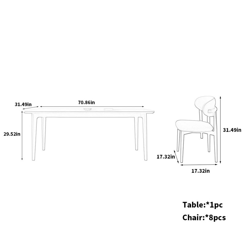 Ensemble de table et chaises Elegant