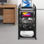 19.7" 5-Tier AV Media Stand Corner TV Entertainment Centre Stereo Components Storage Stand Movable Audio Media Stand