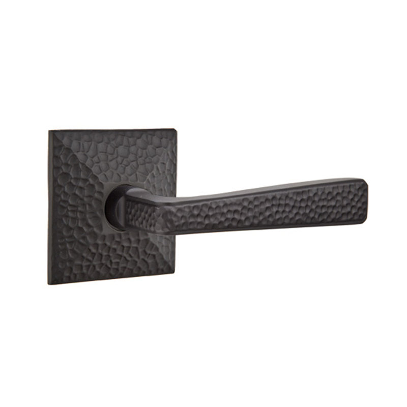Levier de porte d'intimité (lit et bain) avec rosette, Droite, Dos plat