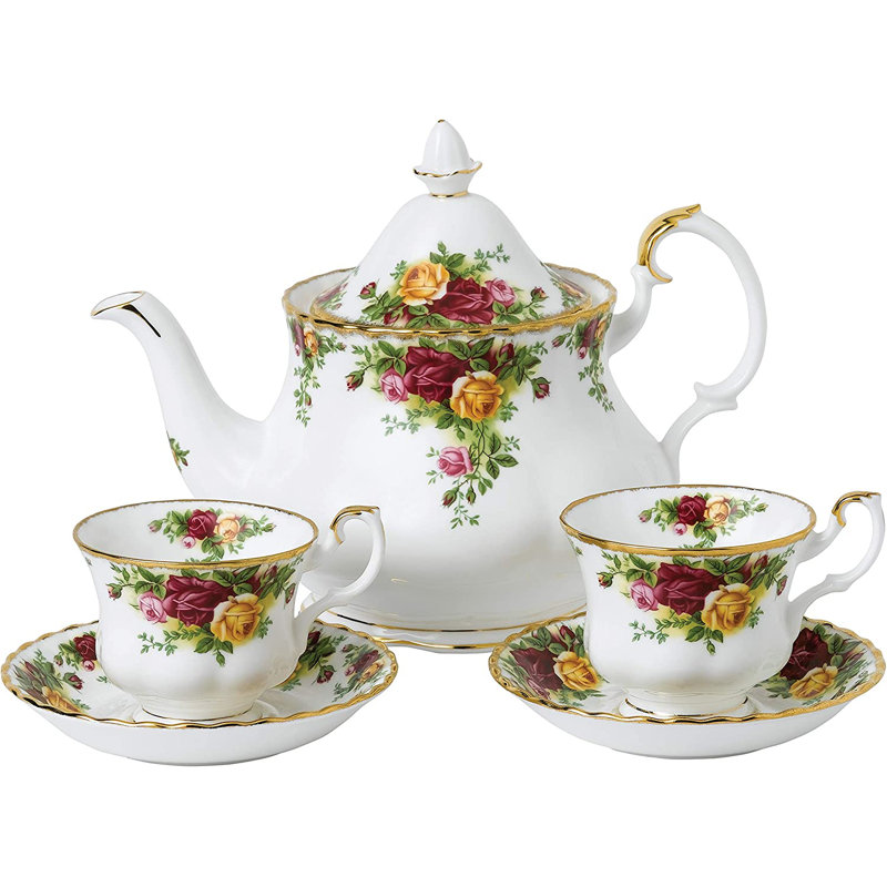 Royal Albert, Old Country Roses - 3 Piece Tea Set, Service for 2