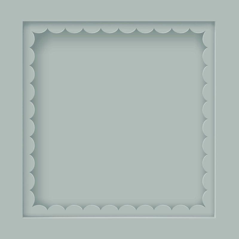 Scallop Panel Wallpaper, Blue