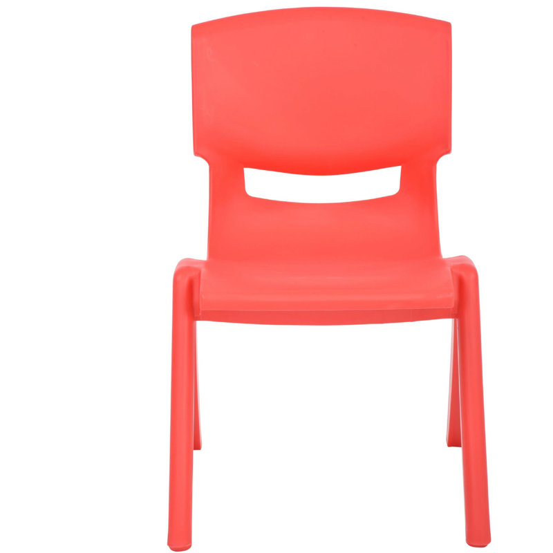 Tisbury 11" Kids Classroom Chair, Stackable, Red