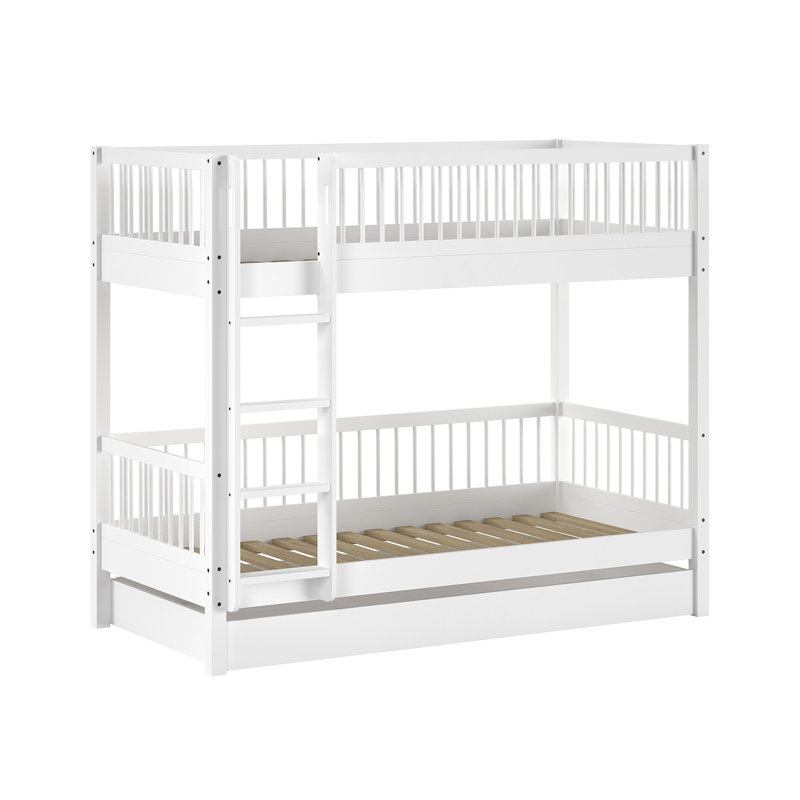 FORREST Buche European Single (90 X 200Cm) Solid Wood Futon Bunk Bed with Trundle by Vipack