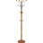 Tall Chrome and Wood Coat Rack-2027139932