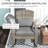 Outsunny Outdoor Wicker Adirondack Rocking Chair, Patio Rattan Rocker Chair With High Back, Seat Cushion, And Pillow For Garden, Porch, Balcony, Gray-1234164998