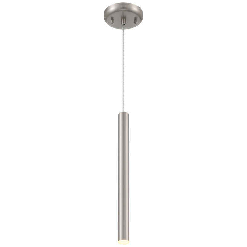 Pipeline LED Pendant - Brushed Steel - Acrylic Lens - Dedicated LED
