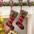 21"L Fur Black/Red Buffalo Plaid Stocking