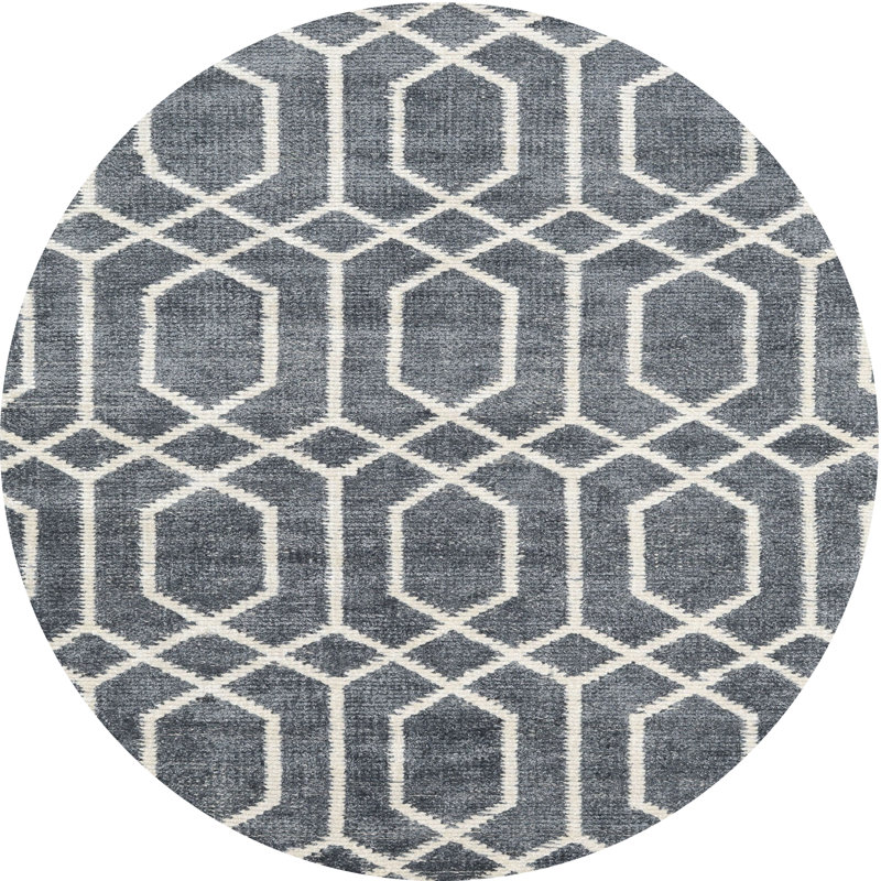 Tapis gris zone contemporaine, Rond 8 pi